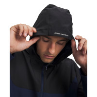 Survêtement tissé utilitaire Under Armour Tech, entièrement zippé, bleu foncé, noir