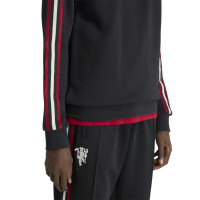 adidas Manchester United Originals Trainingspak 1/4-Zip Zwart Wit Rood