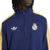 adidas Real Madrid Originals Trainingspak 1/4-Zip Donkerblauw Wit Goud
