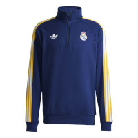 adidas Real Madrid Originals Trainingspak 1/4-Zip Donkerblauw Wit Goud
