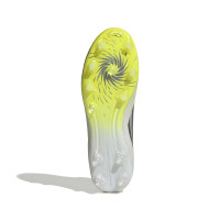 adidas F50 Sparkfusion League Gazon Naturel Artificiel Chaussures de Foot (MG) Femmes Blanc Gris Néon Jaune