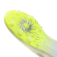 adidas F50 Sparkfusion League Low Gazon Naturel Artificiel Chaussures de Foot (MG) Femmes Blanc Gris Néon Jaune