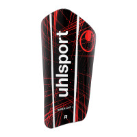 Uhlsport Super Lite Plus Protège-Tibias Noir Rouge Vif Blanc