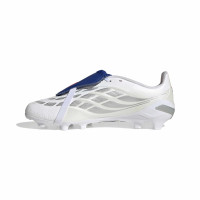 adidas Predator League FT Gazon Naturel Chaussures de Foot (FG) Enfants Blanc Argenté Bleu Rouge