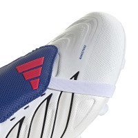 adidas Predator League FT Gazon Naturel Chaussures de Foot (FG) Enfants Blanc Argenté Bleu Rouge