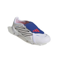 adidas Predator League FT Gazon Naturel Chaussures de Foot (FG) Blanc Argenté Bleu Rouge