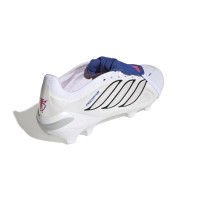 adidas Predator League FT Gazon Naturel Chaussures de Foot (FG) Blanc Argenté Bleu Rouge