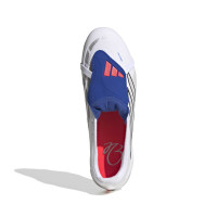 adidas Predator League FT Gazon Naturel Chaussures de Foot (FG) Blanc Argenté Bleu Rouge