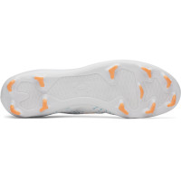 Under Armour Shadow Select 4 Gazon Naturel Chaussures de Foot (FG) Blanc Bleu Foncé Bleu Azure Orange