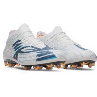 Under Armour Shadow Elite 4 Mach Chaussures de Foot Gazon Naturel (FG) Blanc Bleu Foncé Bleu Azure Orange