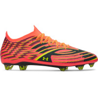 Under Armour Shadow Elite 4 Mach Chaussures de Foot Gazon Naturel (FG) Orange Jaune Noir