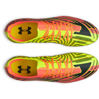 Under Armour Shadow Elite 4 Mach Chaussures de Foot Gazon Naturel (FG) Orange Jaune Noir