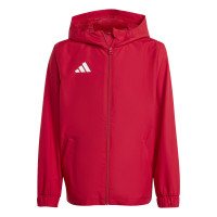 Veste d'entraînement adidas Entrada 26 Allweather pour Enfants, rouge et blanc