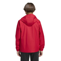 Veste d'entraînement adidas Entrada 26 Allweather pour Enfants, rouge et blanc