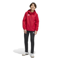 Veste d'entraînement adidas Entrada 26 Allweather pour Enfants, rouge et blanc