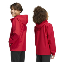 Veste d'entraînement adidas Entrada 26 Allweather pour Enfants, rouge et blanc