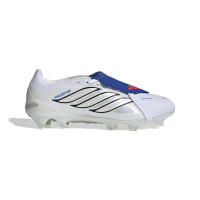 adidas Predator Pro FT Gazon Naturel Chaussures de Foot (FG) Blanc Argenté Bleu Rouge