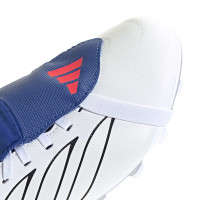 adidas Predator Club FT Gazon Naturel Artificiel Chaussures de Foot (MG) Détails Blanc Argenté Bleu Rouge