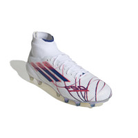 adidas F50 Sparkfusion Elite Gras / Kunstgras Voetbalschoenen (MG) Dames Wit Blauw Rood