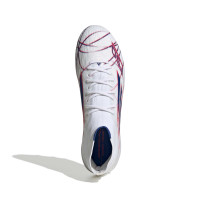 adidas F50 Sparkfusion Elite Gras / Kunstgras Voetbalschoenen (MG) Dames Wit Blauw Rood
