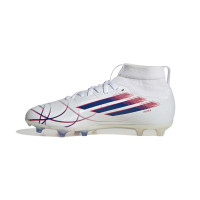 adidas F50 Sparkfusion League Gras / Kunstgras Voetbalschoenen (MG) Kids Wit Blauw Rood