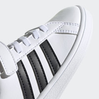 adidas Grand Court Sneaker Kids Wit Wit Zwart