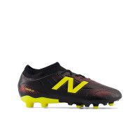 New Balance Tekela V5 Team Low Gras Voetbalschoenen (FG) Kids Zwart Geel Rood