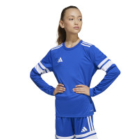 adidas Squadra 25 Voetbalshirt Lange Mouwen Kids Blauw Wit