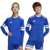 adidas Squadra 25 Voetbalshirt Lange Mouwen Kids Blauw Wit