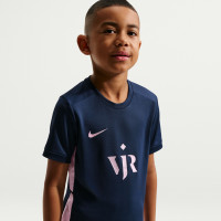 Nike Vinicius Jr Academy Trainingsshirt Kids Donkerblauw Lichtroze Zilver