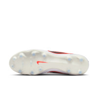 Nike Tiempo Ligera Pro Gazon Naturel Chaussures de Foot (FG) Blanc Noir Rouge Vif