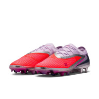 Nike Phantom 6 Low Alèxia Putellas Elite Gazon Naturel Chaussures de Foot (FG) Violet Rouge Vif Argenté