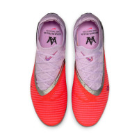 Nike Phantom 6 Low Alèxia Putellas Elite Gazon Naturel Chaussures de Foot (FG) Violet Rouge Vif Argenté