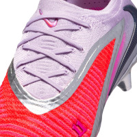 Nike Phantom 6 Low Alèxia Putellas Elite Gazon Naturel Chaussures de Foot (FG) Violet Rouge Vif Argenté