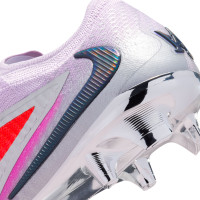 Nike Phantom 6 Low Alèxia Putellas Elite Gazon Naturel Chaussures de Foot (FG) Violet Rouge Vif Argenté