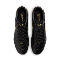 Nike Tiempo Ligera Pro Gras Voetbalschoenen (FG) Zwart Wit Goud