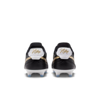 Nike Tiempo Ligera Pro Gras Voetbalschoenen (FG) Zwart Wit Goud