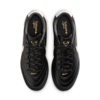 Nike Tiempo Ligera Pro Turf Voetbalschoenen (TF) Zwart Wit Goud