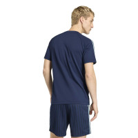 adidas Duitsland Originals T-Shirt Donkerblauw Lichtblauw Wit