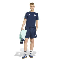 adidas Duitsland Originals T-Shirt Donkerblauw Lichtblauw Wit