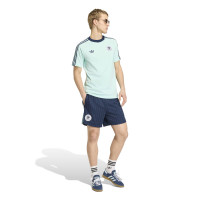 adidas Duitsland Originals T-Shirt Lichtblauw Donkerblauw Wit