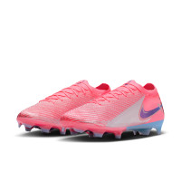 Nike Zoom Mercurial Vapor 16 Vinicius Júnior Elite Gazon Naturel Chaussures de Foot (FG) Rose Vif Mauve Argenté
