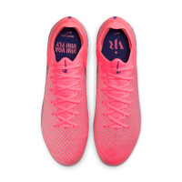 Nike Zoom Mercurial Vapor 16 Vinicius Júnior Elite Gazon Naturel Chaussures de Foot (FG) Rose Vif Mauve Argenté