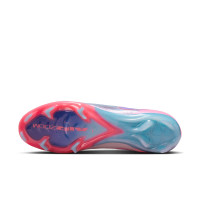 Nike Zoom Mercurial Vapor 16 Vinicius Júnior Elite Gazon Naturel Chaussures de Foot (FG) Rose Vif Mauve Argenté