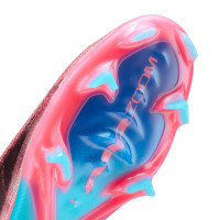 Nike Zoom Mercurial Vapor 16 Vinicius Júnior Elite Gazon Naturel Chaussures de Foot (FG) Rose Vif Mauve Argenté