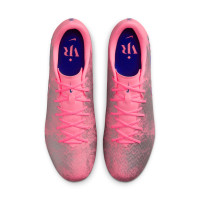 Nike Zoom Mercurial Vapor 16 Vinicius Júnior Academy Gazon Naturel Artificiel Chaussures de Foot (MG) Rose Vif Mauve Argenté