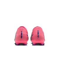 Nike Zoom Mercurial Vapor 16 Vinicius Júnior Academy Gazon Naturel Artificiel Chaussures de Foot (MG) Rose Vif Mauve Argenté