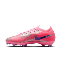 Nike Zoom Mercurial Vapor 16 Vinicius Júnior Pro Gras Voetbalschoenen (FG) Felroze Paars Zilver
