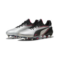 PUMA King Ultimate Crampons Vissés (SG) Argenté Noir Rose