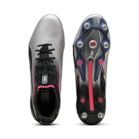 PUMA King Ultimate Crampons Vissés (SG) Argenté Noir Rose